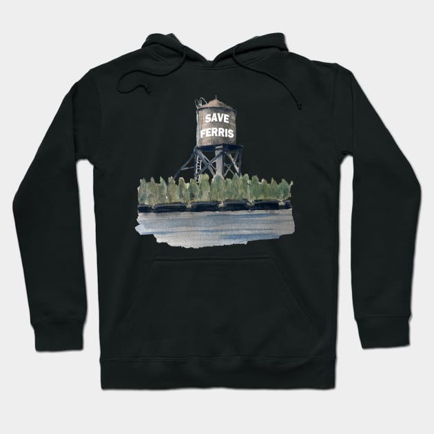 Save Ferris - Water Tower Hoodie by RetroZest